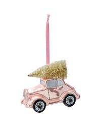 Новогодняя игрушка Машинка Nicoline pale pink small